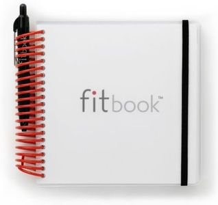 Fitlosophy Fitbook: Fitness Journal and Planner for Workouts, Weight Loss and Exercise, White Single (12-Week)