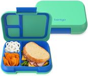 Bentgo Pop - Leak-Proof Lunch Box & Removable Divider for Ages 8+ & Teens - Lunch Container Holds 5 Cups of Food; 3-4 Compartments; Microwave/Dishwasher Safe; 2 Year Warranty (Spring Green/Blue)
