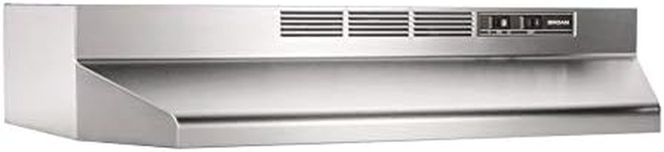 Broan-NuTone 413004 Non-Ducted Ductless Range Hood with Lights Exhaust Fan for Under Cabinet, 30-Inch, Stainless Steel