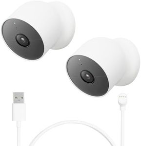 Google Nest Cam Outdoor or Indoor, Battery - 2nd Generation 2 Pack with Extra Replacement Cable