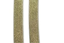 Jainsons Knitted Lurex Golden ZARI Elastic 25 Meters Pack Premium Boutique Range Heavy Quality, Ideal for Tailoring/Sewing, Fashion Designing, Boutique, Stitching. (Gold, 1.00")