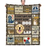 Dog Dad Gifts, Dog Lover Gifts 50x60 Inches Flannel Throw Blanket Dog Lover Gifts for Men, Gifts for Dog Lovers Funny Dog Dad Gift