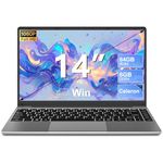 Ruzava Traditional Laptop Win 14" 6GB DDR4 64GB ROM Celeron N4020 (Up to 2.8Ghz) Dual-Core 1920x1080 FHD Dual WiFi BT 4.2 Support 512GB TF and 1TB SSD Expand with Webcam for Business Study-Gray