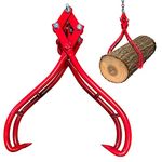 BotaBay Upgraded Log Lifting Tongs, 28 Inch 4 Claw Swivel Dragging Steel Tongs Large Steel Timber Log Grapple Skidding Tongs for Log Lifting, Handling, Dragging & Carrying Tool