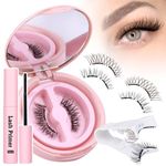 Magnetic Eyelashes Natural Look Reusable Magnetic Lashes Cat Eye Soft Magnets False Lashes Kit Magnetic Eyelashes with Applicator Lash Primer No Glue No Eyeliner Needed Easy to Wear by Zegaine(1 PAIR)