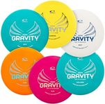 Latitude 64 Gravity Disc Golf Disc Set | 6-Pack Starter Set | Pure, Fuse, Explorer, Saint, Diamond, Bolt | Lightweight, Floating Plastic for Longer Flights | 120-130g (Colors May Vary)