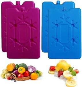 KARELLS 4PCS Blocs Réfrigérants,Bloc Glace pour Glaciere 200 ML,Ice Pack Glaciere,Réutilisables Congélation Refroidissement Froid Glaçon,Convient pour l’école,Fruit,Camping,Bleu/Rosy