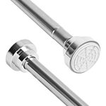 PetHot Shower Curtain Pole, 2PCS 65-100CM Stainless Steel Net Curtain Rod, Adjustable Shower Curtains Rail Spring Tension Rod Extendable Telescopic Curtain Rod Tension Pole Net Voile