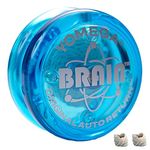 Yomega The Original Brain - Professional Yoyo For Kids And Beginners, Responsive Auto Return Yo Yo Best For String Tricks + Extra 2 Strings & 3 Month Warranty (Blue)