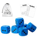 4 Yard Foam Dice Pack of 6 with Carry Bag by Sport Beats (Blue)