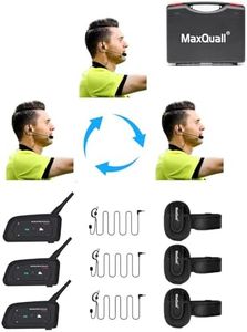 Maxquall Referee Headset 3 Referees Talk Same time Football Wireless Headsets Coach Headset Soccer Referee Communication Headset System Sets