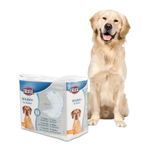 Trixie:- Disposable Diapers for Male Dogs | Made with Polyester Material, Comes with Adhering Fasteners & an Elastic Band | Can be Used to Avoid Male Marking, Excitable Urination - L-XL 60-80cm 12pcs