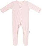 KYTE BABY Unisex Soft Bamboo Rayon Footies, Snap Closure, 3-6 Months, Blush