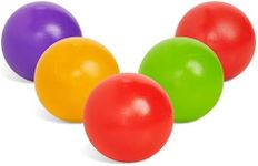 Botabee Set of 5 Multi-Colored Replacement Ball for Ball Popper Toys - Vibrant and Durable Plastic Balls Balls in Assorted Colors - Compatible with Various Ball Popping Games and Toys