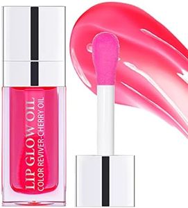 Eliversion Hydrating Lip Glow Oil, Moisturizing Lip Oil Gloss, Transparent Tinted Lip Balm, Transparent Toot Lip Oil, Plumping Lip Gloss, Long Lasting Nourishing Non-sticky (Cherry)