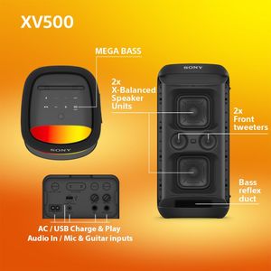 Sony SRS-XV500 Bluetooth Party Speaker – Portable Wireless Audio