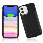 Gladgogo iPhone 11 Battery Case, 7000mAh Portable Protective iPhone 11 Charging Case, Rechargeable Extended Smart iPhone 11 Battery Charger Case, 6.1 inch, Black