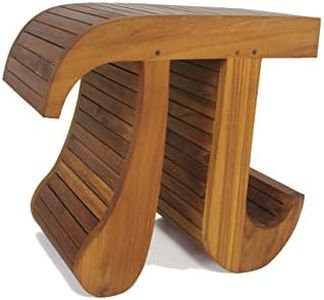 Patented Pi-Shaped Teak Bench