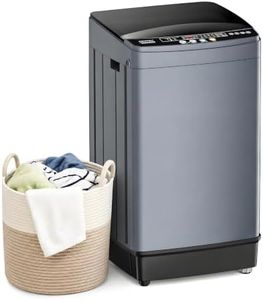 DEWEL 17.8 lbs Full Automatic Portable Washing Machine and Spin Combo | Top Load, 10 Wash Cycles, 24H Delay, Child Lock, 56dB Quiet, Auto Clean Tub, Compact Size for RV Apartment Dorm Tiny Home