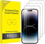 JETech Full Coverage Screen Protector for iPhone 14 Pro Max 6.7-Inch, 9H Tempered Glass Film Case-Friendly, HD Clear, 3-Pack