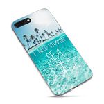 iPhone 7 Case Tropical Beach Quote and Saying I need Vitamin Sea Palm Tree Blue Clean Ocean Aloha Summer White Bumper Frame Phone Case