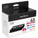 CLI-65 Ink Cartridges CLI65 CLI-65 8Pack (1BK, 1C, 1M, 1Y, 1PM, 1PC, 1GY, 1LGY) Compatible Replacement for Canon CLI-65 Ink Cartridge to use with PIXMA PRO-200 Printer