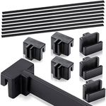 Epakh 24 Pcs Hanging File Rail and Clip Set 16 Black Clips 8 PVC Cabinet Rails Drawer Support Plastic for Home Office Storage to Keep Your Folders Neat Organized