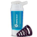 GENTLE BEAST Plastic Shaker Bottle, Protein Shaker Bottle, Food-Grade Material Gym Shaker with Tornado Cyclone Mixer | Gym Shaker Bottle, Shakers for Protein Shake | BPA and Smell Free