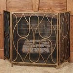Reverie Metal Fireplace Screen Aged Gold