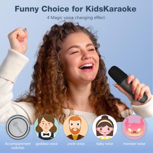 Kids Karaoke Machine with 2 Microphones – Portable Singing System