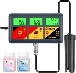 UIUZMAR pH EC TDS Continuous Monitor pH ORP Meter for Home Growers, 7 in 1 pH EC PPM CF ORP Temp Humidity Meter for Indoor Hydroponic Garden Reservoir Water Tank DWC Setup Aeroponic Gardening