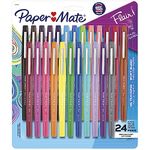 Paper Mate Flair Felt Tip Pens, Medium Point (0.7 mm), Assorted Colours, 24 Count