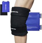 Large Knee Ice Pack for Injuries, Durable Gel Ice Pack for Leg, Reusable Gel Cold Pack Wrap for Knee Pain Relief, Swelling, Bruises, Knee Surgery, Hot Cold Gel Pack Compress Therapy for Knee Arthritis