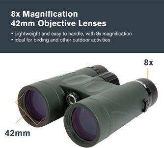 Celestron Nature DX 8x42 Binoculars – Waterproof, Fogproof Optics