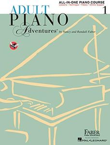 Faber Piano Adventures Adult Piano Adventures Adventures All-in-One Lesson Spiral Ringed Book 1: Book with Media Online