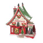 Department 56 North Pole Series North Pole Sisal Tree Factory, Lighted Building, 7.76 Inch, Multicolor