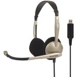 Comm Headset W/ Mic Usb 8ft Vol Noise Reduction Foam Ear Cushions