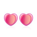 Acrylic Earrings Pink Heart Earrings Hot Pink Earrings for Women Stud Earrings Handmade Earrings Colourful Earrings Summer Earrings for Girls