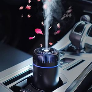 Car Diffuser Humidifier Aromatherapy Essential Oil Diffuser USB Cool Mist Mini Portable Diffuser for Car Home Office Bedroom (Black)