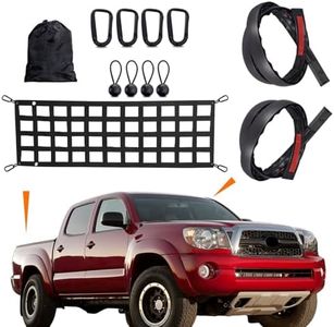 MIYIMORE 2Pcs Roof Drip Molding Weatherstrip Fit for Toyota Tacoma Double CAB 2005-2015,Replace 75551-04062 75551-04061 75551-04060 75551-04063 75552-04063,Heavy-Duty 60"x18" Pickup Truck Tailgate Net
