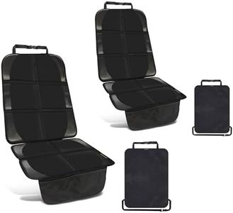 smartpeas Car Seat Protector for Children - Children Seat Pad - Black - Non-Slip, Easy to Clean and Safe – Suitable for Isofix + Free: Foot Protector Car Seat Protector in Universal Fit