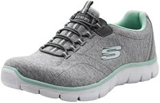 Skechers Sport Women's Heart To Heart Fashion Sneaker,Grey Mint,8 M US