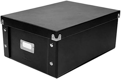 Snap-N-Store CD Storage Box - Pack of 1/2 - Durable Disc Holder with Lid to Store for Discs (2 Pack - Doublewide CD, Black)