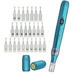 TBPHP P20RL Derma pen Wireless with 25 Replacement Cartridges And 7 Speed Dermapen with 3 Batteries