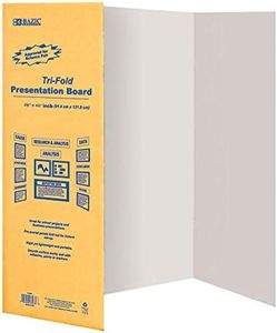 BAZIC Products Trifold Poster Board – White Corrugated Cardboard Display Board for school projects, science fairs, photos, charts, and classroom presentations, 28" x 40", 30-Pack