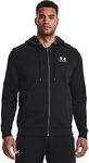 Under Armour Mens Essential Fleece Full Zip Hoodie Black L