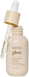 Natio Australia Glow Purely Radiant Botanical Face Oil - Hydrating and Nourishing Face Oil - Clinically Tested & Fragrance Free - Sweet Almond Oil, Jojoba Oil, Roehip, Squalane, Vitamin E, Kakadu Plum & Pomegranate - Vegan Friendly & Made in Australia