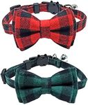 2PCS Breakaway Bowtie Pet Collar wi