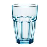 Bormioli Rocco Rock Bar Stackable Beverage Glasses – Set of 6 Dishwasher Safe Drinking Glasses for Soda, Juice, Milk, Coke, Beer, Spirits – 12.5oz Durable Tempered Glass Water Tumblers for Daily Use