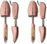 Woodlore Shoe Trees for Men 2 - Pack Of Men's Adjustable Aromatic Red Cedar Shoe Trees (for 2 pairs of shoes) - MADE IN USA Brown Size: Medium / 9-10